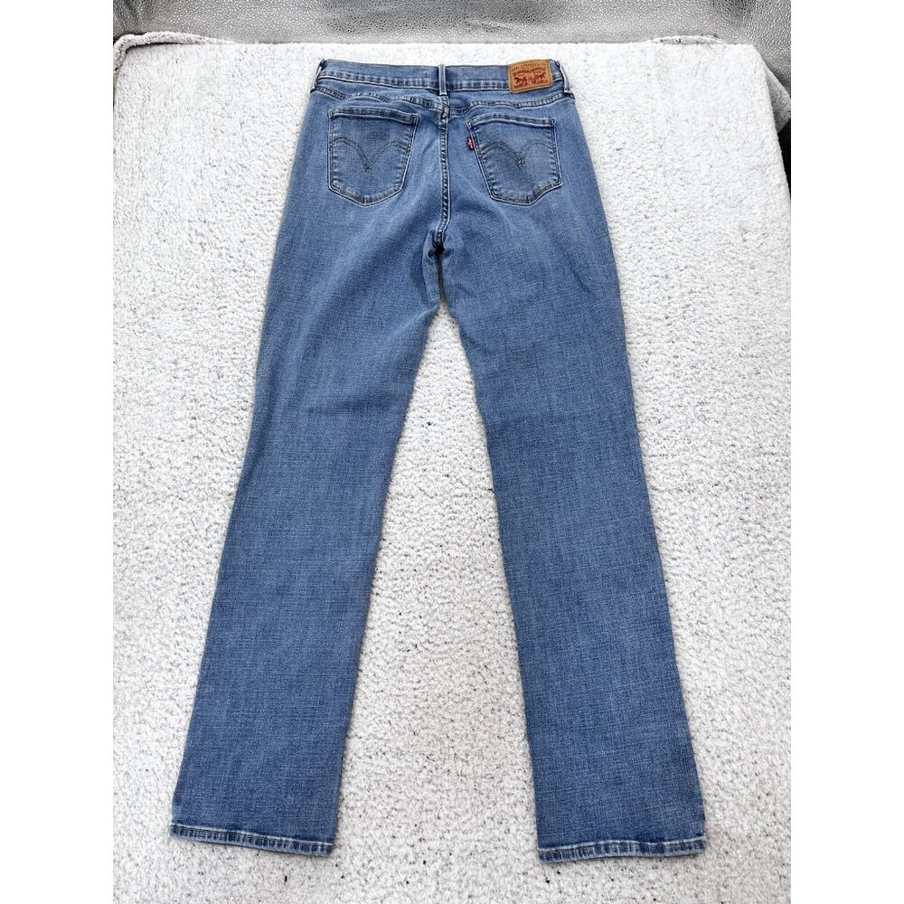 Levis Jeans Womens Size 10 505 Straight Hi-Rise Blue Medium Wash - Picture 9 of 11